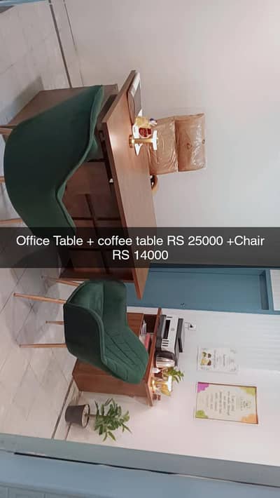 Office table and chair