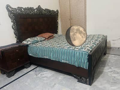Beautiful bed with side tables