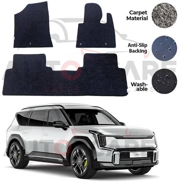 KIa EV9 Fitting Carpet Floor Mat 4PCS - Model 2025