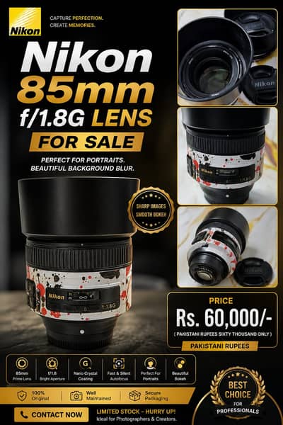 Nikon  85mm f 1.8G