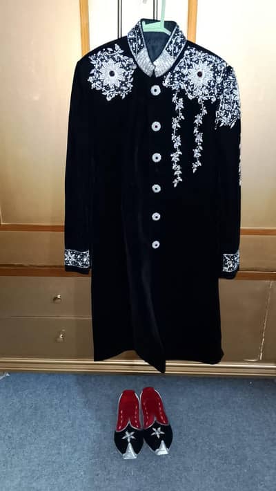 Wedding Sherwani with Kulha and Khusa