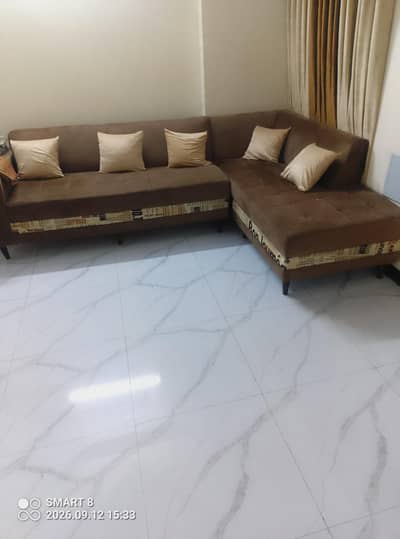 sofa l shape 6 month used urgent sale