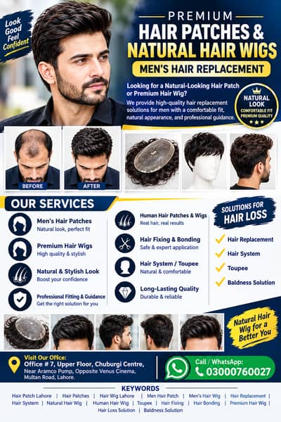 Wigs/Hair /Patches/Wigs | MenHair/ Patch/ Natural Hair Wig\.