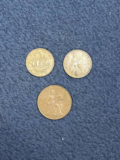 British Half Penny Coins