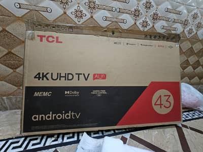 NOBLE TCL 43 INCHES SMART LED/LCD TV WITH BOX (ANDROID)