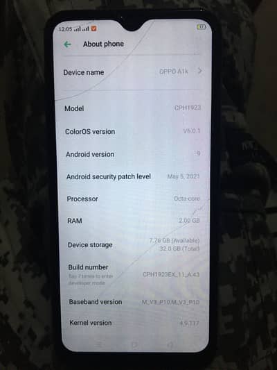 OPPO A1k