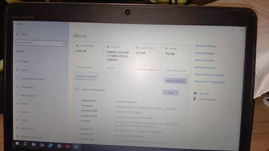 HP Laptop Elite Book 840 G4 (8 GB Ram , 128 GB SSD Hard + 500 GB HDD