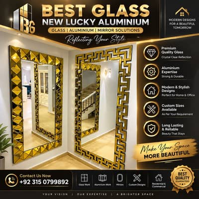 Premium Decorative Wall Mirrors | Modern Glass & Aluminium Mirror ]