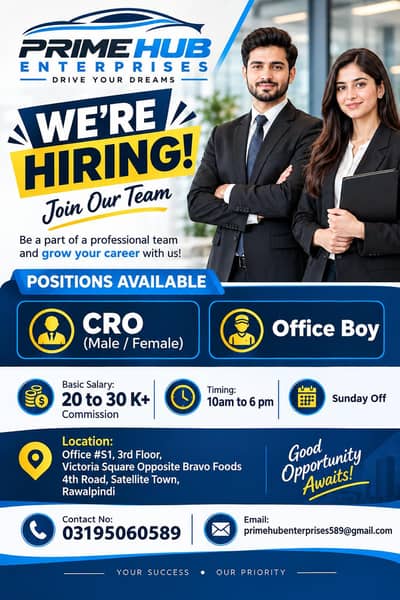 Office Boy & Male/Female CRO