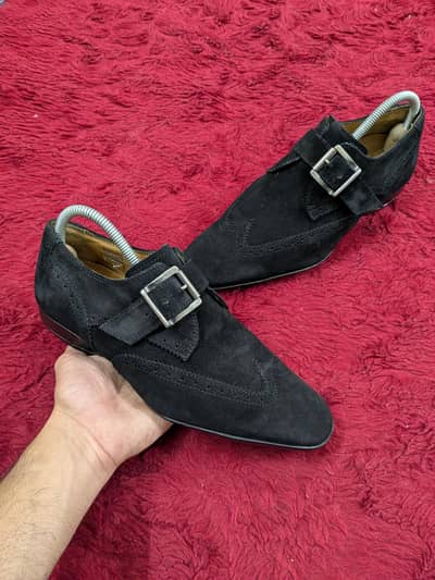 Van Bommel Single Buckle Monk Strap Dress Shoes | Men’s UK 8 | Premium