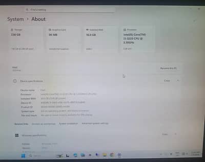 Used Computer PC i3 3.30GHz 16GB RAM No Hard Drive Windows 11