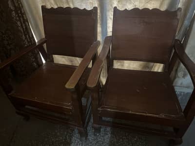 4 wooden chairs urgent for sale