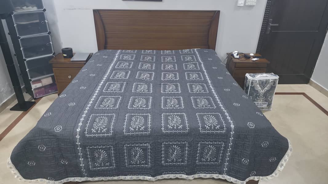 Bed Set with Side Tables 1