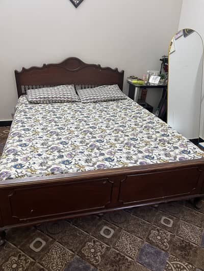 Original wooden double bed