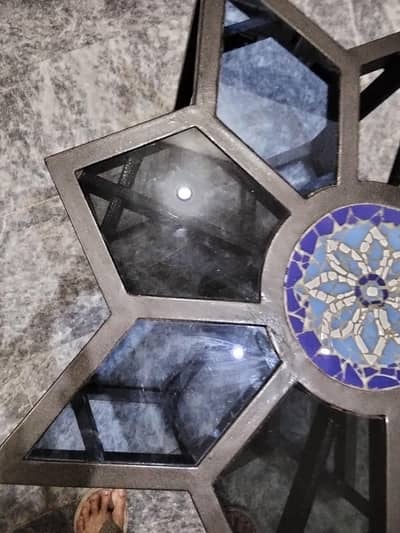 metallic table