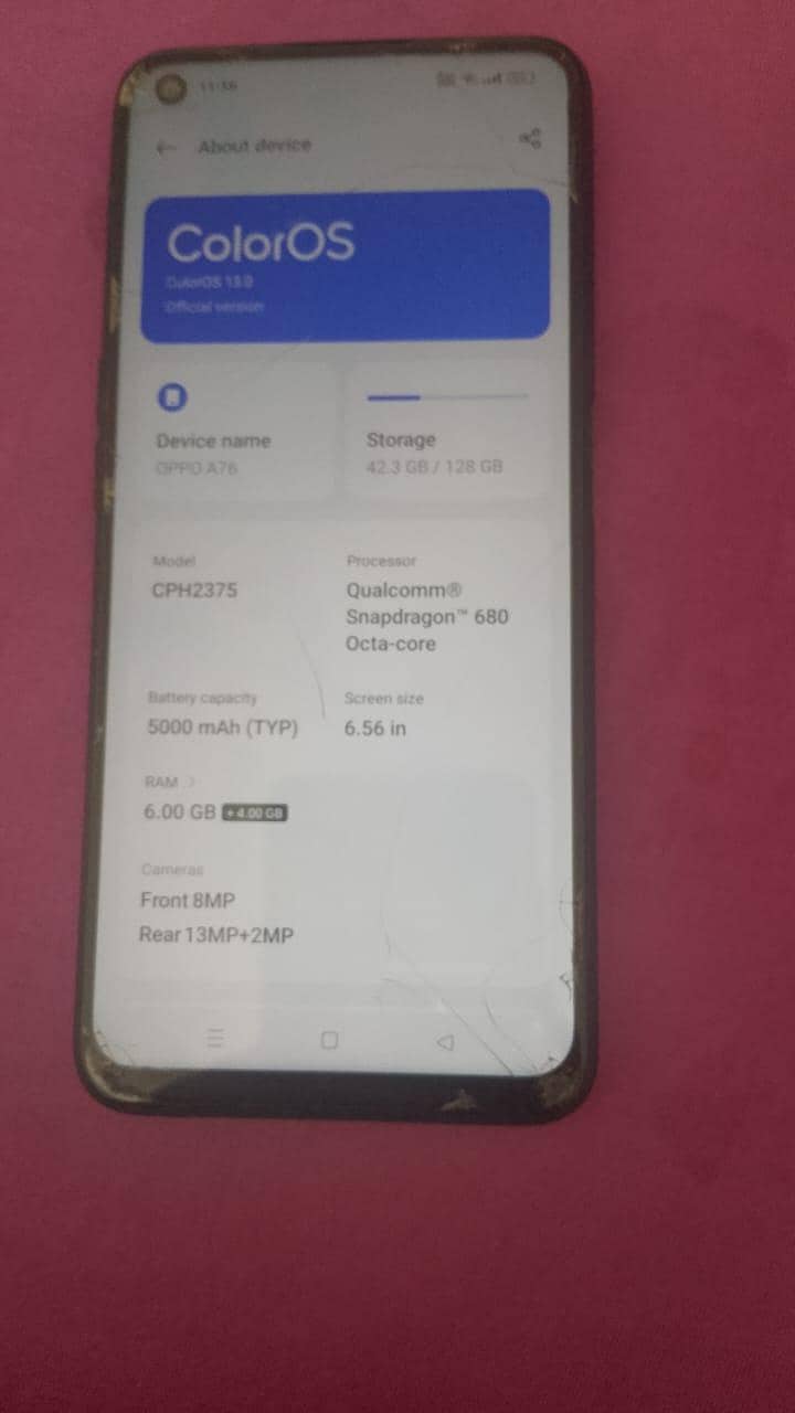 OPPO A76 0