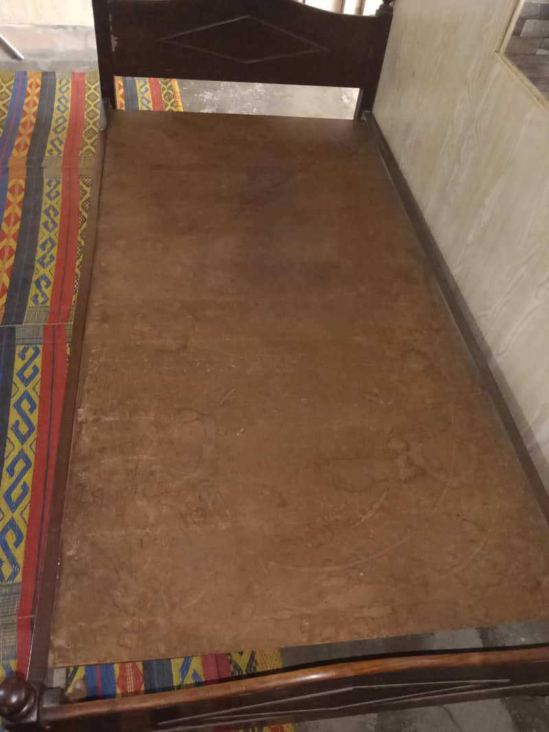 Single bed solid wood 4