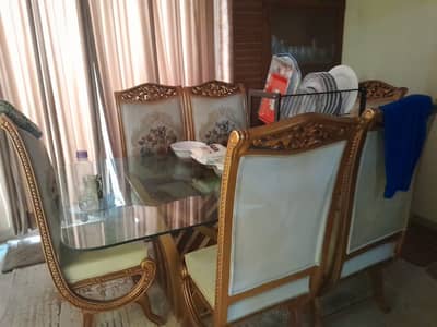PERIMUM DINNING TABLE WITH 6 CHAIRS