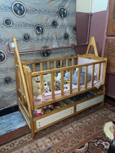 Free Delivery  Wooden Baby Cot for Sale urgent