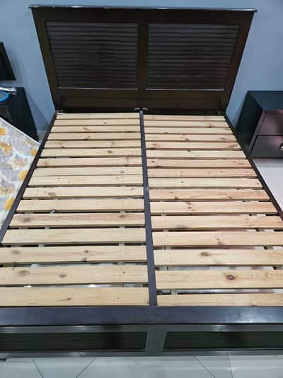 Bed + Side tables Solid Wood