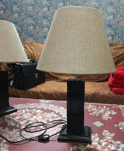 Decorative bedside table wooden lamps