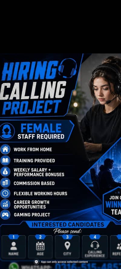 Online Job Work from home (Females)