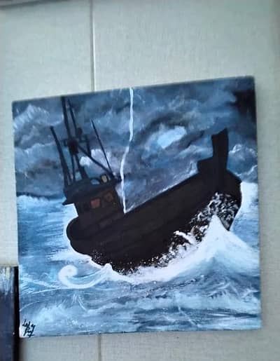 Sinking Ship – Original Acrylic & Oil Painting available for sale
