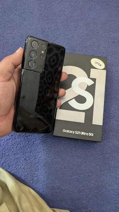 S21 Ultra OFFICIAL PTA DUAL SIM COMPLETE BOX AND SUPER FAST CHARGER