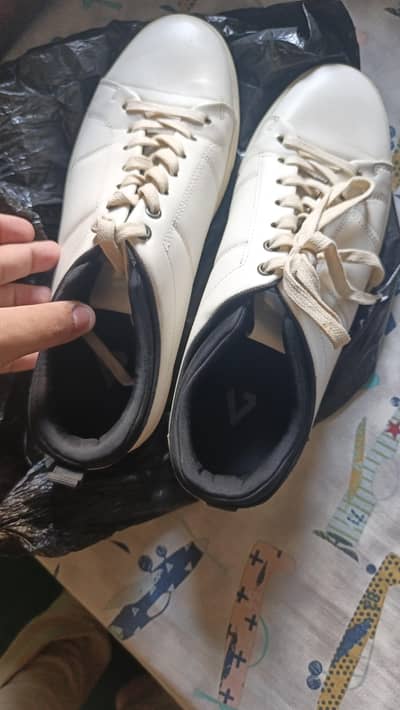 white sneakers