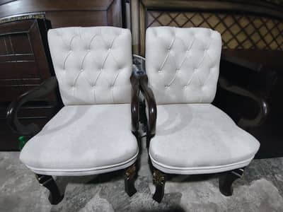 Bedroom Chairs Set Solid Wood Premium Finishing