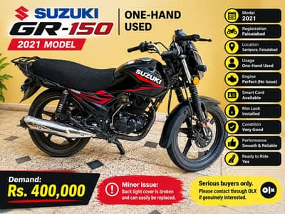Suzuki GR 150 Model 2021 - Excellent Condition | Faisalabad Registered