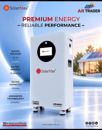 solar max 300Ah 15.36kwh lithium battery