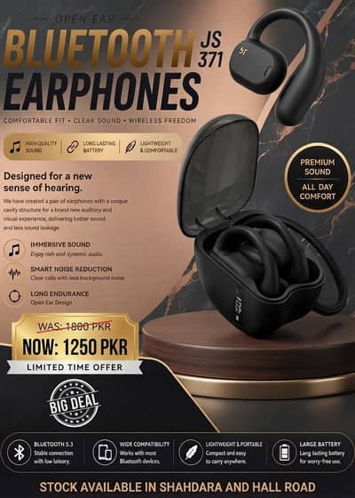 JS371  | OPEN EAR HOOK EARBUDS PRO | earbuds pro | limited stock