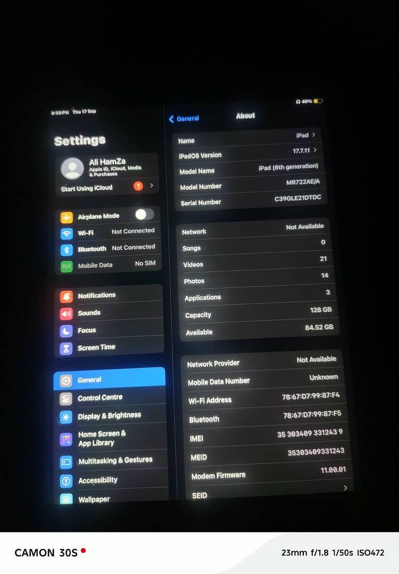 ipad 128 GB 2