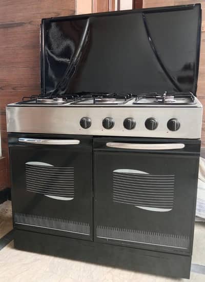 5 Burner Gas Cooking Range With Cabinet- 2 Portion Storage.