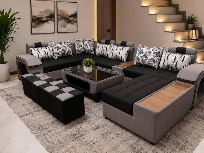 10 seater sofa set/L shape sofa/L shape sofa/corner sofa/puffy sofa 3