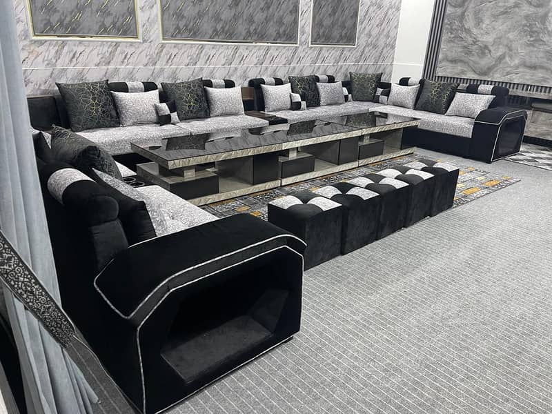 10 seater sofa set/L shape sofa/L shape sofa/corner sofa/puffy sofa 4