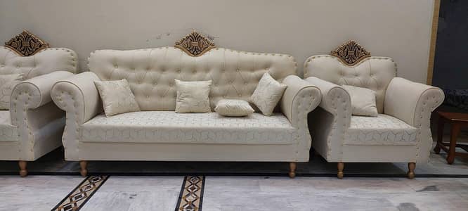 Sofa Set 7 seater solid wood structure new condition never used
