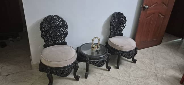 Chinioti chairs with coffee table ( bedroom chairs)