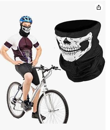 1 PCS Breathable Seamless Outdoor Skull Face Mask - Windproof Neck Gaiter Balaclava for Motorcycle & Sports R5726
