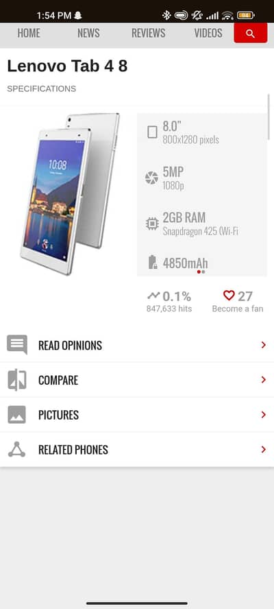 lenovo tab4 8