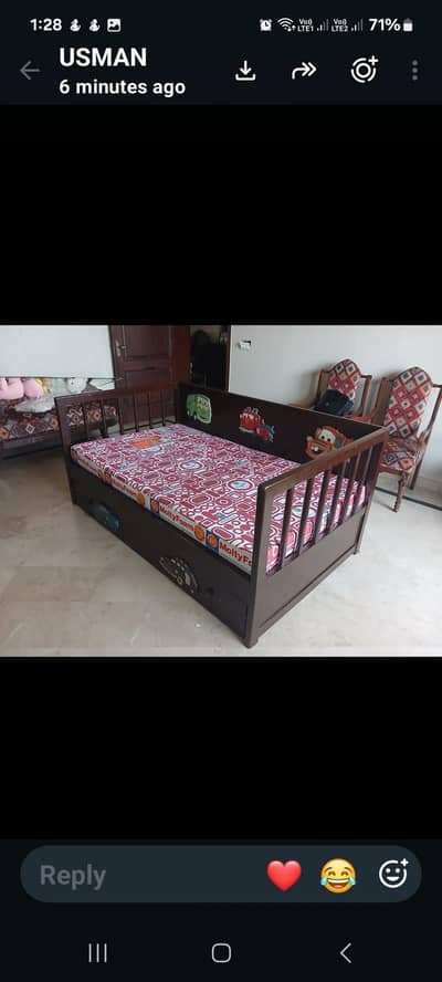 Pure wooden bed for kids