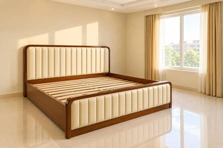 New pure wooden kikar wood king size bed