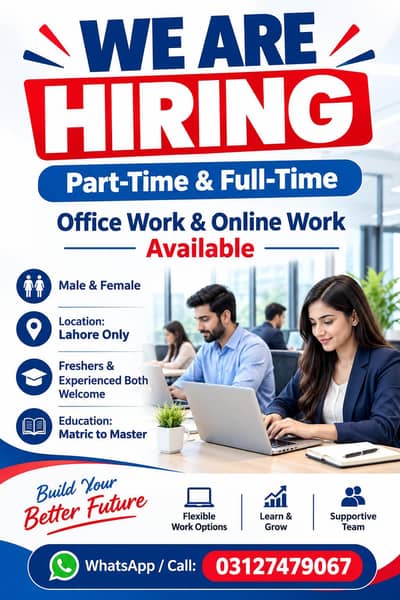 PART TIME WORK AVAILABLE FOR MALES AND FEMALES