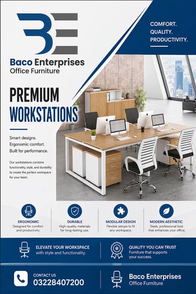 Computer Workstation | Office Desk | Custom Office Setup