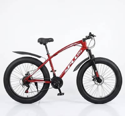Red Fat Tyre Mountain Bike | Disc Brake | Front Suspension | For Sale