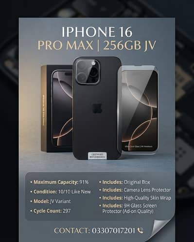 iPhone 16 Pro Max JV 256GB | 91% Battery Health | 10/10 | Original Box