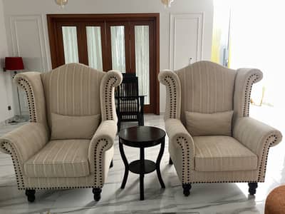 Oversized coffee chairs with coffee table for sale