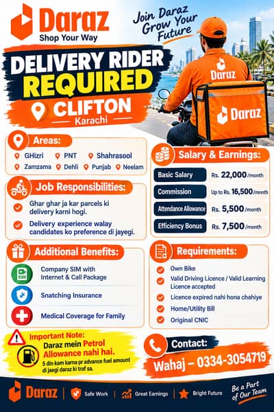 Daraz Delivery Rider.