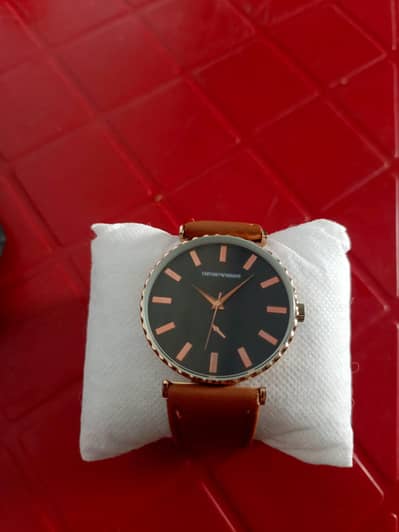 Emporio Armani Style Men's Watch – Brown Leather Strap